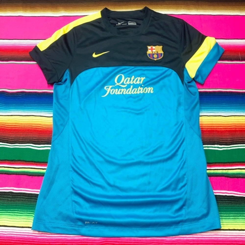 2012 2013  Nike Barcelona FCB Training Shirt Jersey Men's M Blue Football Soccer